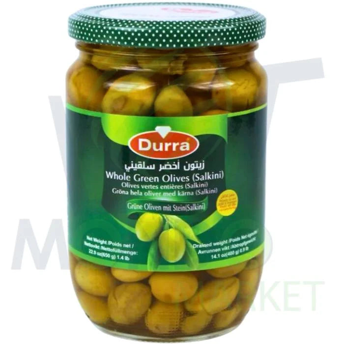Durra Groene Olijven Salkini 1x12x650GR زيتون الدرة سلقيني