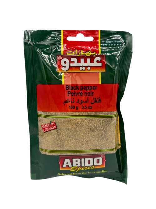 Abido, Black Pepper (Fine)50g*10st عبيدو فلفل اسود ناعم