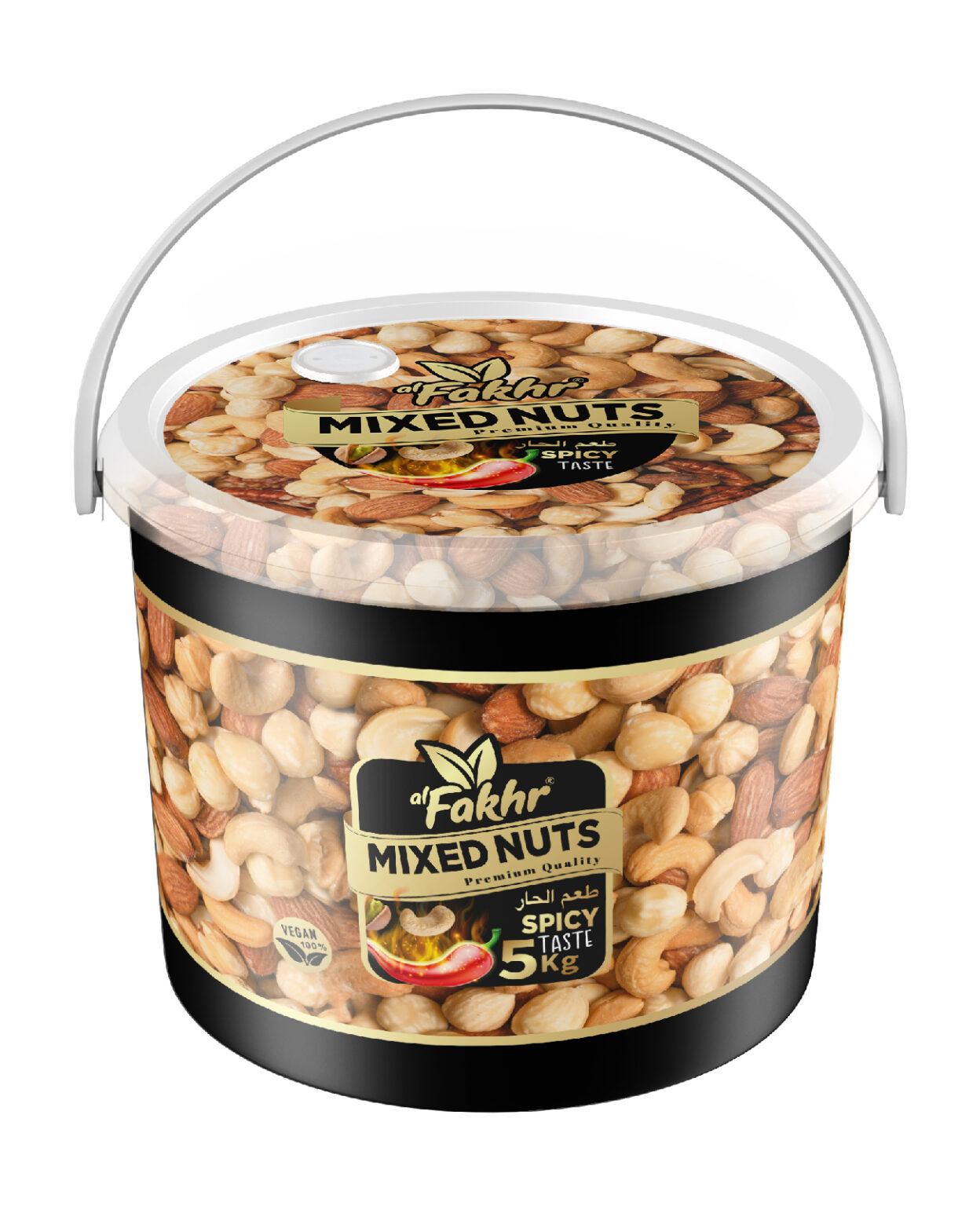 Alfakher Mix Nuts / Spicy 4.5 kg Bucket تشكيلة حارة الفاخر سطل