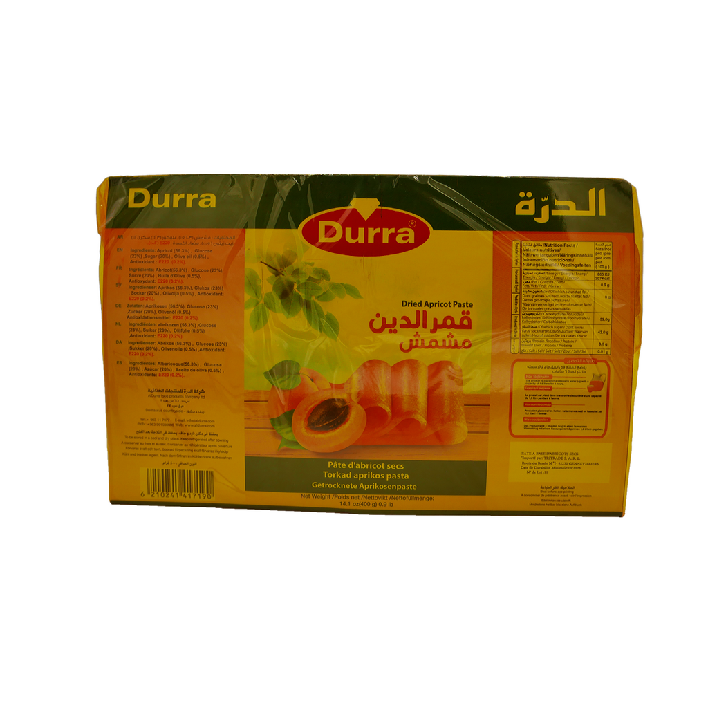 Durra Fruitleer Abrikoos 1x20x400GR قمر دين الدرة
