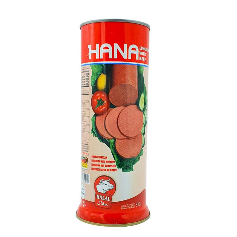 Hana Kip Luncheon Meat 830 gr Cylindrical*12st مرتديلا هنا دجاج